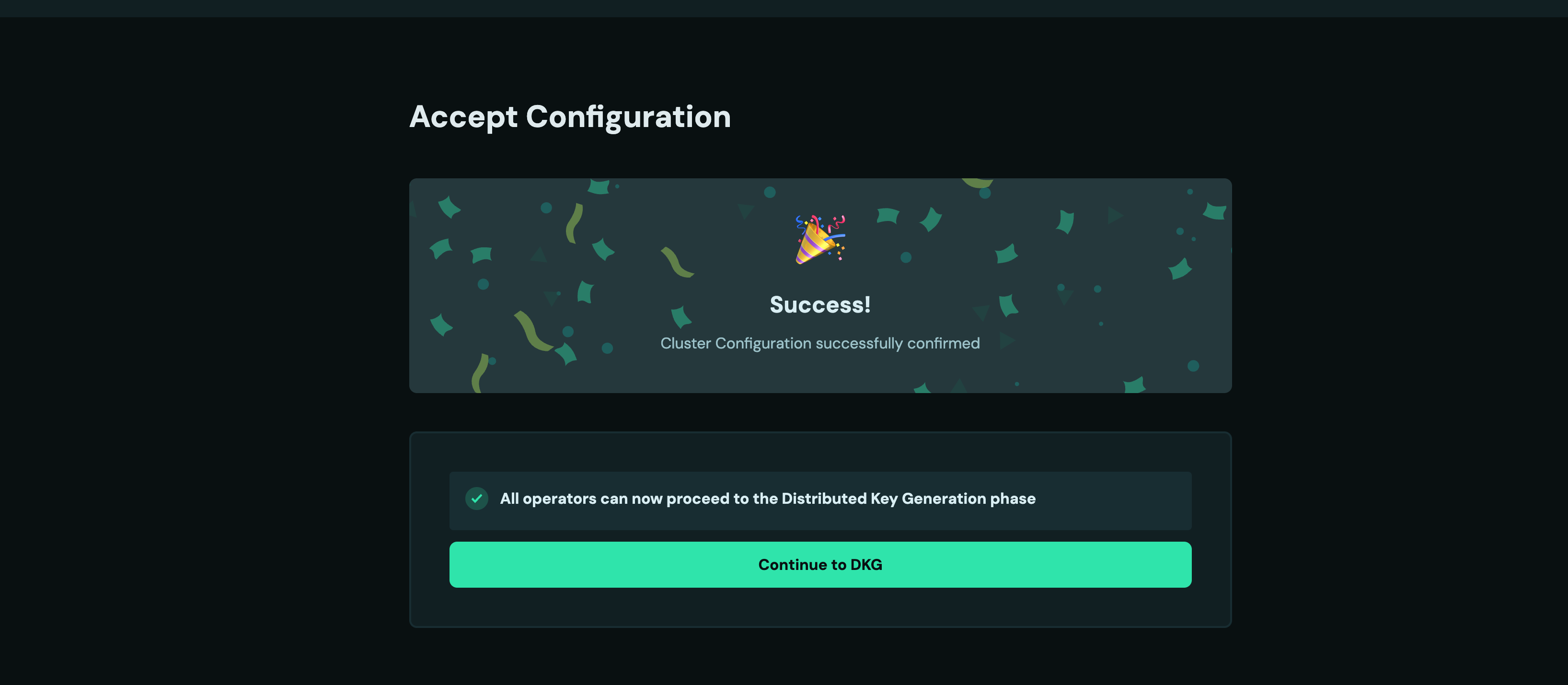 Screenshot: Follow this step if you are signing through the DV Launchpad, importing the cluster definition URL into the DappNode package's config & then running the DKG inside the DappNode,…